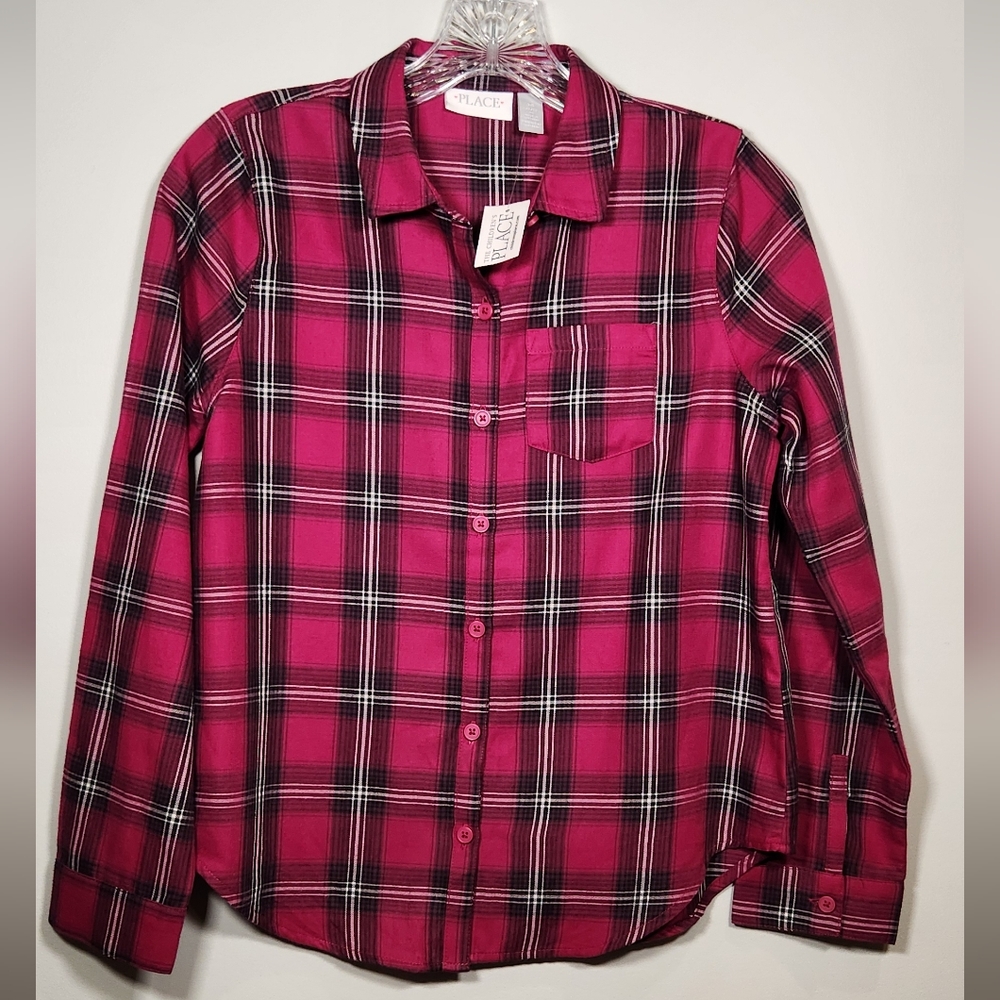 NWT! Girls' Children's Place Plaid Shirt - Size XL (14)